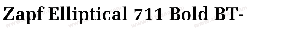 Zapf Elliptical 711 Bold BT字体转换